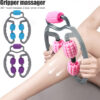 4-Wheel U-Shape Muscle Massager – Full Body Recovery Tool for Sports & Fitness